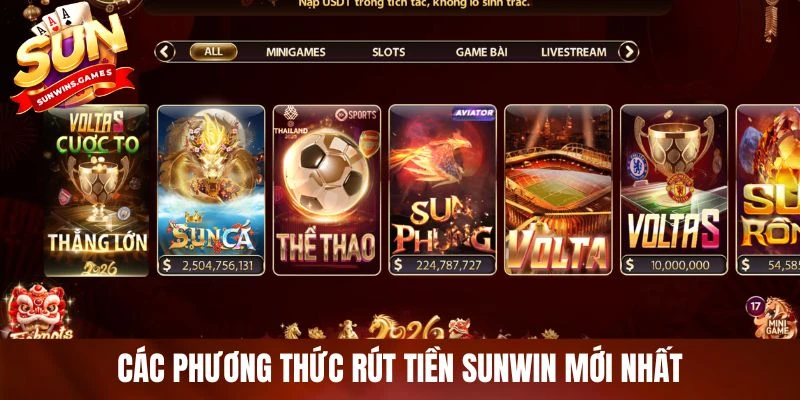 Các phương thức rút tiền SUNWIN mới nhất Các phương thức rút tiền SUNWIN mới nhất
