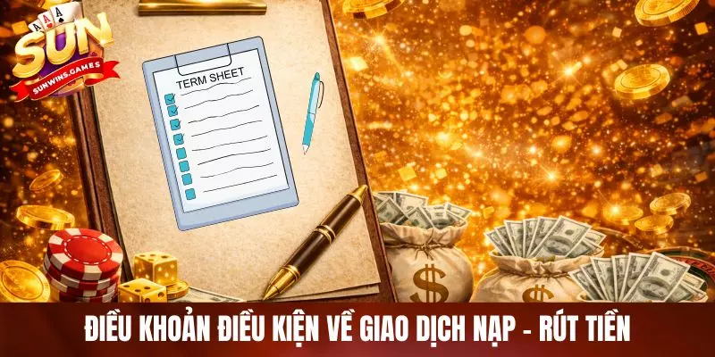 Điều khoản điều kiện về giao dịch nạp - rút tiền Điều khoản điều kiện về giao dịch nạp - rút tiền