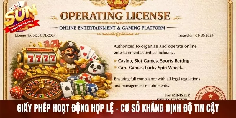 Giấy phép hoạt động hợp lệ - Cơ sở khẳng định độ tin cậy Giấy phép hoạt động hợp lệ - Cơ sở khẳng định độ tin cậy