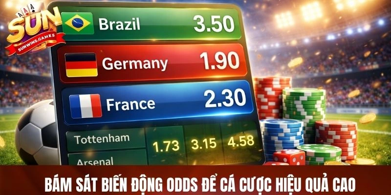 Bám sát biến động odds để cá cược hiệu quả cao Bám sát biến động odds để cá cược hiệu quả cao