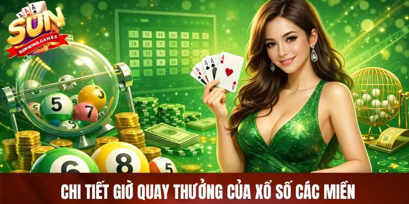 Chi tiết giờ quay thưởng của xổ số các miền Chi tiết giờ quay thưởng của xổ số các miền