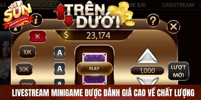 Livestrean minigame SUNWIN được đánh giá cao về chất lượng Livestrean minigame SUNWIN được đánh giá cao về chất lượng