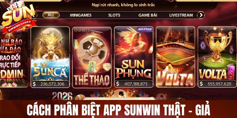 Cách phân biệt app SUNWIN thật – giả trong 5 phút Cách phân biệt app SUNWIN thật – giả trong 5 phút