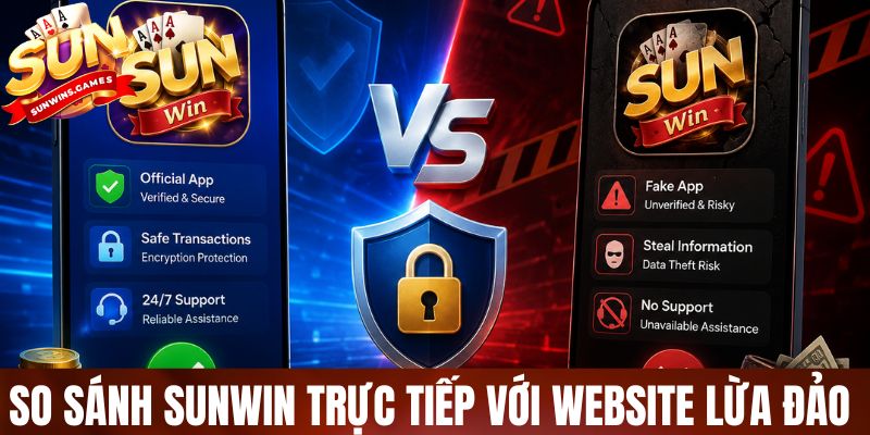 So sánh SUNWIN trực tiếp với website lừa đảo So sánh SUNWIN trực tiếp với website lừa đảo